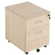 Caisson mobile 2 tiroirs prof. 56 cm Hêtre
