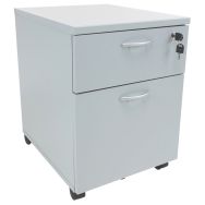 Caisson mobile Solo 2 tiroirs gris clair