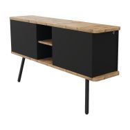 Caisson suspendu Alto Duo noir 2 pieds 2 tiroirs - Buronomic