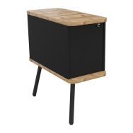 Caisson suspendu Alto Solo noir 2 pieds 2 tiroirs - Buronomic