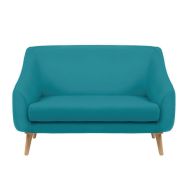 Canapé 2 places AYA tissu enduit PVC non feu M1 pied bois - GGI