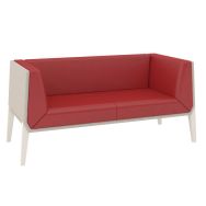 Canapé 2 places Accord pied métal enduit PVC - Quadrifoglio