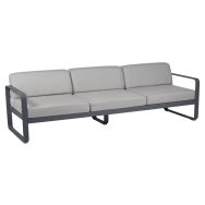 Canapé 3 places Bellevie coussins gris flanelle - Fermob