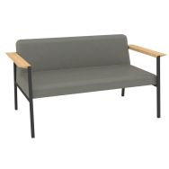 Canapé Amalti enduit PVC pied gris - Quadrifoglio