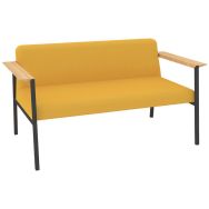 Canapé Amalti tissu polyester pied gris - Quadrifoglio