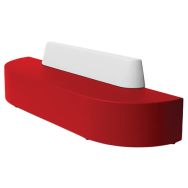 Canapé Ellipto à adosser simili cuir bicolore adulte - Spouf