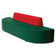 Canapé Ellipto à adosser simili cuir bicolore enfant - (2) - Spouf