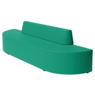 Canapé Ellipto à adosser simili cuir uni adulte - Spouf