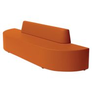 Canapé Ellipto à adosser simili cuir uni enfant - (2) - Spouf