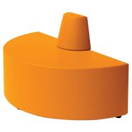 Canapé Ellipto demi cercle simili cuir uni - Spouf