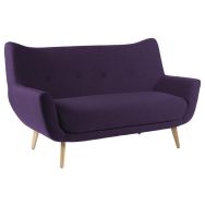 Canapé Luzy 2 places pieds bois tissu M1 - GGI