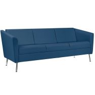 Canapé Wind 3 places dos bas pied métal tissu enduit PVC M1 - GGI