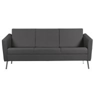 Canapé Wind 3 places pieds métal dos haut PVC gingko M1 Gris