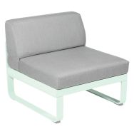 Canapé central 1 place Bellevie coussins gris flanelle - Fermob