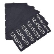 Carte sécable en 5 parties - Noir - Sogedex