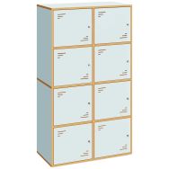 Casier scolaire Locky H.160 cm 8 compartiments - Mirplay School