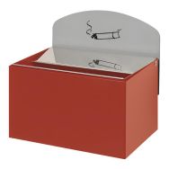Cendrier 0,4L rouge avec panneau