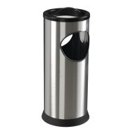 Cendrier bac à sable / poubelle Kipso - 17.5l/0,25l - inox brosse