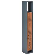 Cendrier basculant LOTAN 1.5 L pin Tyrol/métal gris 7016
