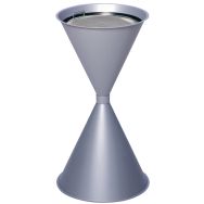 Cendrier sablier métal - gris