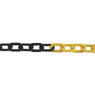 Chaine plastique - Jaune et noire - 25m