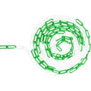 Chaîne plastique en sac - Vert/blanc - 25 m - ø 8mm