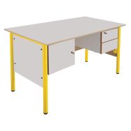 Chaire professeur,2 tiroirs,1 porte, plateau Beige - Manutan Expert