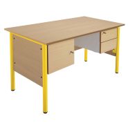 Chaire professeur,2 tiroirs,1 porte, plateau hêtre - Manutan Expert