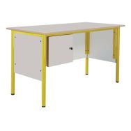Chaire professeur, caisson 1 porte, plateau Beige - Manutan Expert
