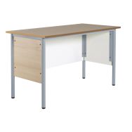 Chaire de professeur, plateau hêtre, chants plaqués, piètement gris