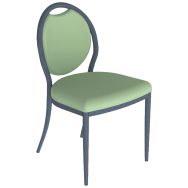 Chaise 260 alu/mousse tissu ginkgo 4 pieds - Mobidecor