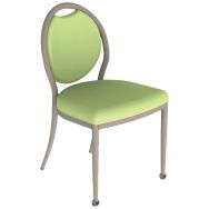 Chaise 260 mobile alu/mousse tissu abaka 4 pieds - Mobidecor