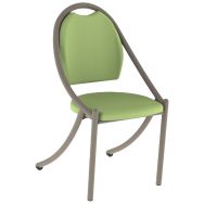 Chaise 280 alu/mousse tissu abaka 4 pieds - Mobidecor