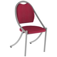 Chaise 280 alu/mousse tissu ginkgo 4 pieds - Mobidecor