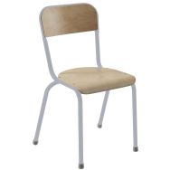 Chaise 4 pieds Atlas antibruit T6 gris Ral 9006