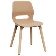 Chaise 4 pieds Jun Wood dossier incurvé - Mirplay School