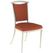 Chaise 550 alu assise/dossier mousse tissu abaka 4 pieds - Mobidecor