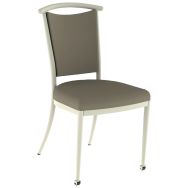 Chaise 550 mobile alu/mousse tissu ginkgo 4 pieds - Mobidecor