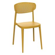 Chaise AIRE polypropylène - jaune moutarde