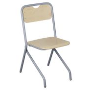 Chaise Access - 4 pieds appui sur table  T6 unite 9006 gris
