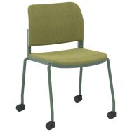 Chaise Adio dossier et assise tissu non feu 4 roulettes - Sokoa