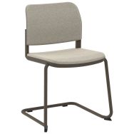 Chaise Adio dossier et assise tissu non feu piétement luge - Sokoa