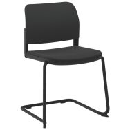 Chaise Adio polypropylène assise tissu non feu piétement luge - Sokoa