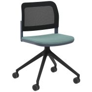 Chaise Adio résille assise tissu non feu piét. pivot. roulettes- Sokoa