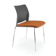 Chaise Aude 4 pieds chromés assise tissu Xtrévira M1 - Sokoa