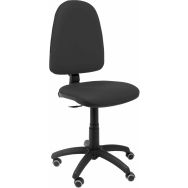 Chaise Ayna en similicuir - roue parquet - noir