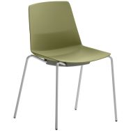 Chaise Clue Coque polypro 4 pieds métal - Quadrifoglio