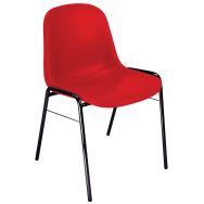 Chaise Coque M2 Rouge piètement Noir