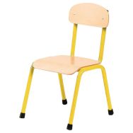 Chaise Karolek T1 bouleau/jaune