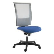 Chaise Kilima dos résille gris assise tissu M1